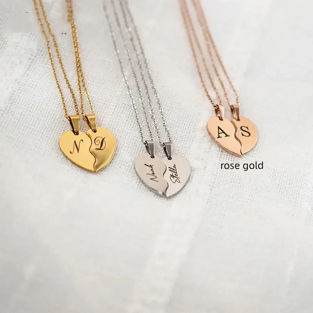 Personalized Stainless Steel Heart-shaped Necklace-personalized necklace - STREET STYLE