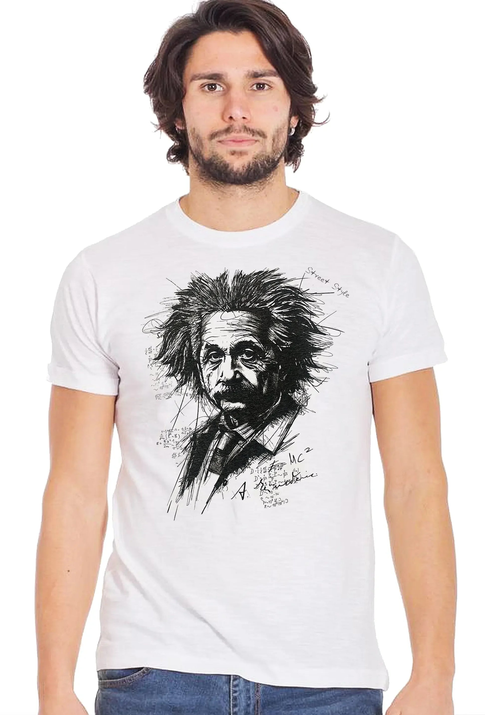 Albert Einstein — T-shirt Uomo Urban Slub Cotone - STREET STYLE