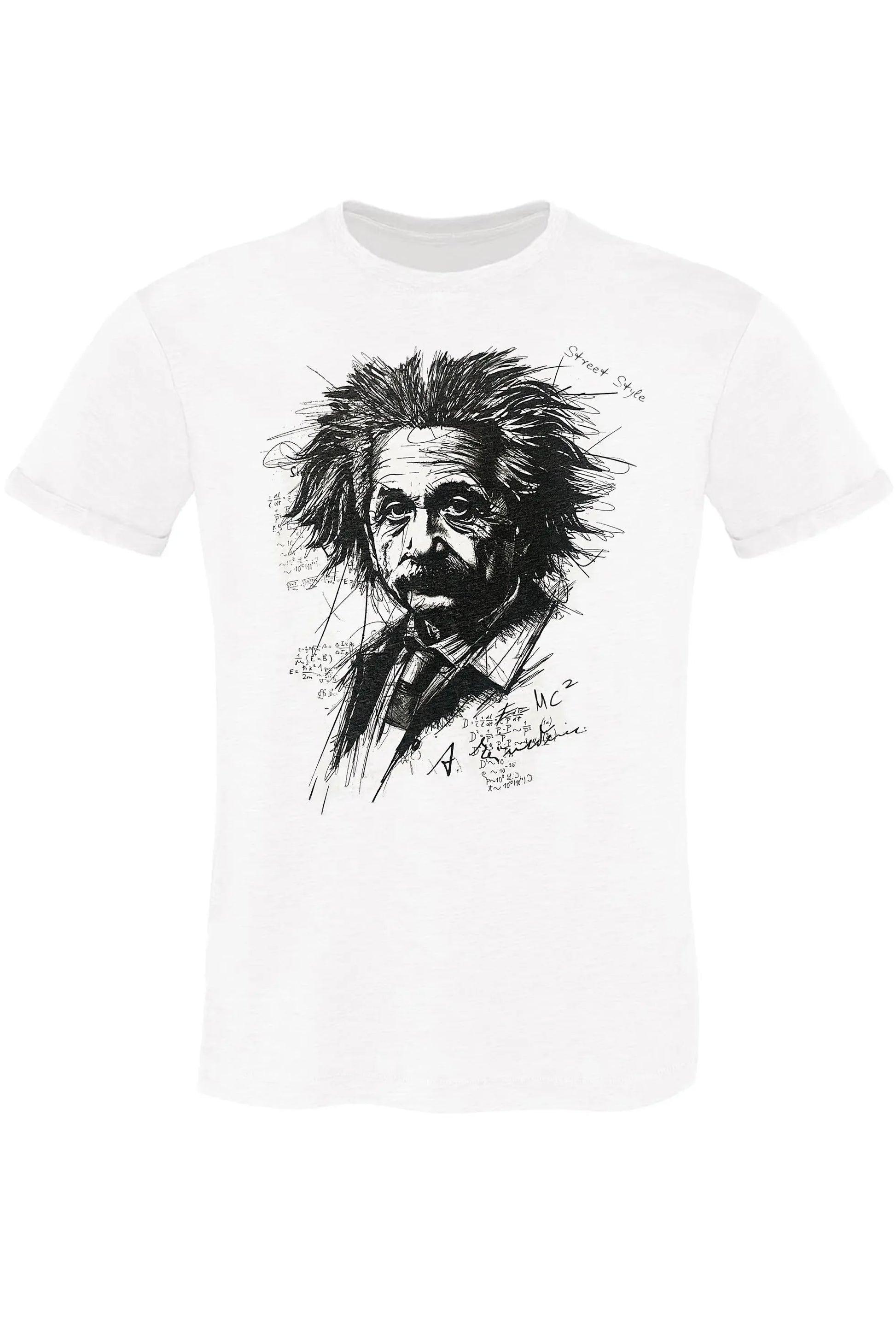 Albert Einstein — T-shirt Uomo Urban Slub Cotone - STREET STYLE