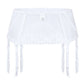 Bridal Sheer Mesh Embroidered Garter Belt Roza Anuk White - STREET STYLE