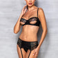 Sexy Open Cup Bra & Sheer Lace Garter String Set Passion Astrida - STREET STYLE