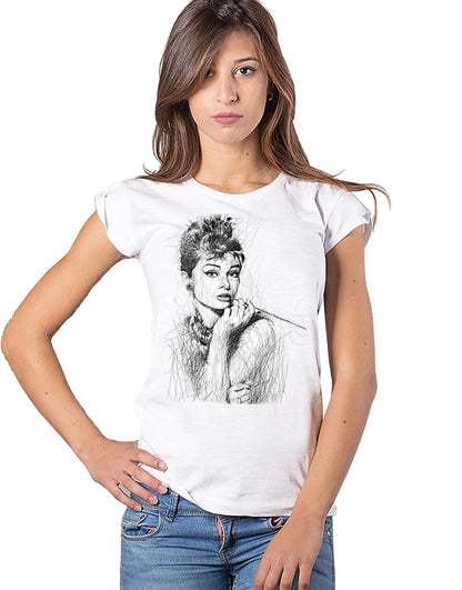 T-shirt Audrey Hepburn Stilizzata — STREET STYLE - STREET STYLE