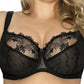 Sheer Lace Full Figure Bra Aurora Black - STREET STYLE