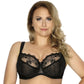 Sheer Lace Full Figure Bra Aurora Black - STREET STYLE