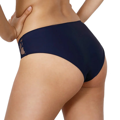 Semi-Sheer Bikini Panty Coco Navy Blue - STREET STYLE