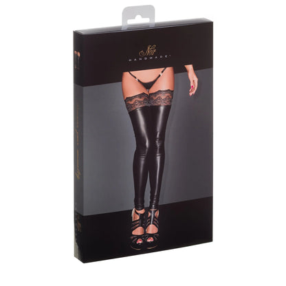Powerwetlook Stockings Noir Handmade Superstar - STREET STYLE