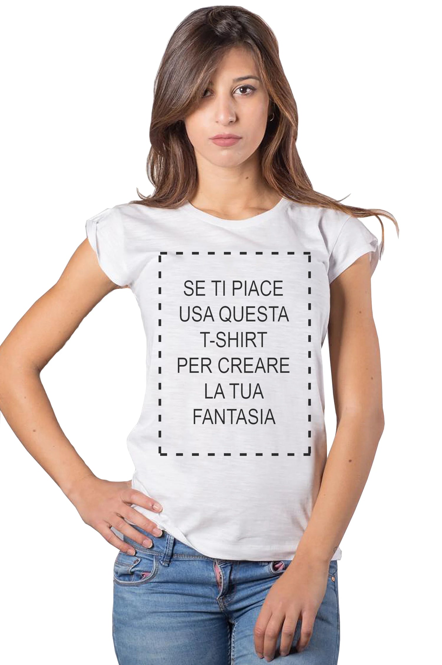 Personalizza T-shirt Slub Lady Donna 100% Cotone Fiammato BS - STREET STYLE