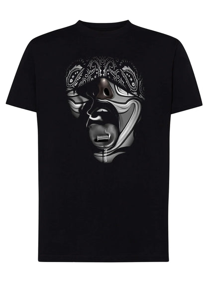 Bandana Chicano Skull Motor Tattoo 9050-17 T-shirt Urban Men Uomo 100% Cotone Pettinato JK - STREET STYLE