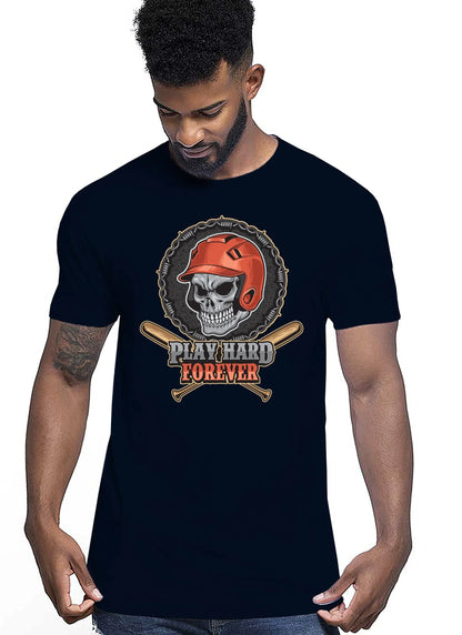 Baseball Skull Motor Tattoo 9052 T-shirt Urban Men Uomo 100% Cotone Pettinato JK - STREET STYLE