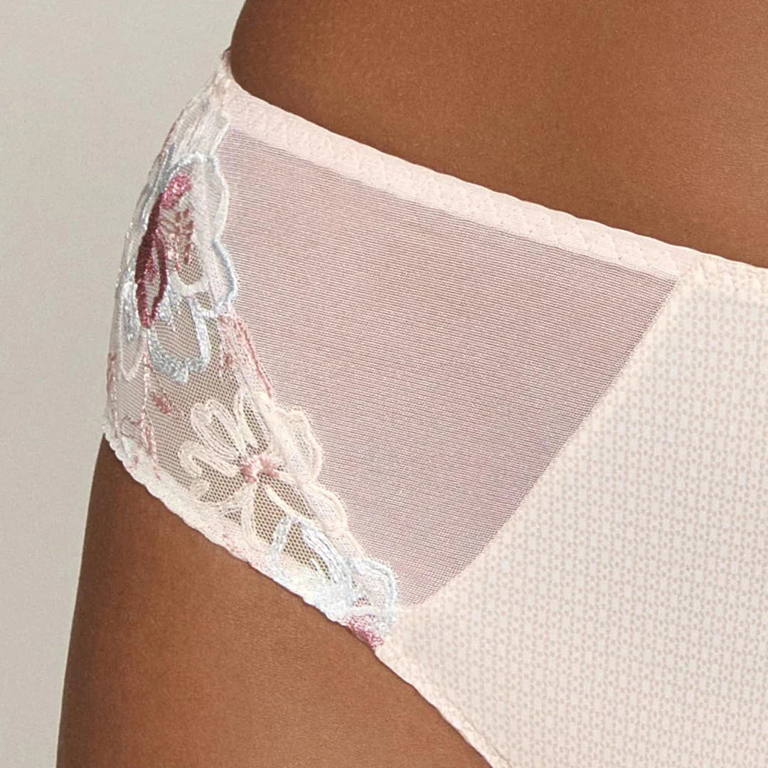 Semi Sheer Lace Maxi Brief Panty Bisquit - STREET STYLE