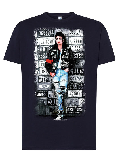 The Legend Michael Jackson Cantante Soggetto 18-20-49-2 T-shirt Urban Men Uomo 100% Cotone Pettinato JK - STREET STYLE