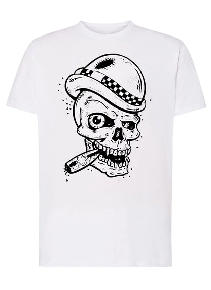Boss Cigar Skull Zombi Tattoo 9015 T-shirt Urban Men Uomo 100% Cotone Pettinato JK - STREET STYLE