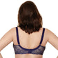 Semi Sheer Half Padded Bra Gorteks Scarlet Navy Blue - STREET STYLE
