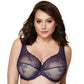 Semi Sheer Half Padded Bra Gorteks Scarlet Navy Blue - STREET STYLE