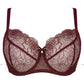 Sheer Mesh Balconette Bra Pamela Aubergine - STREET STYLE