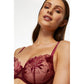 Transparent Demi Underwire Bra Gorteks Coco Burgundy - STREET STYLE