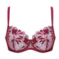 Transparent Demi Underwire Bra Gorteks Coco Burgundy - STREET STYLE