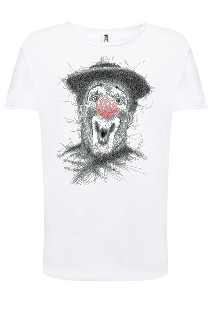 Clown Naso rosso Stilizzato Color 18-65 T-shirt Urban Slub Men Uomo 100% Cotone Fiammato JK - STREET STYLE