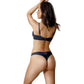 Sheer Mesh Thong Panty Coco Navy Blue - STREET STYLE