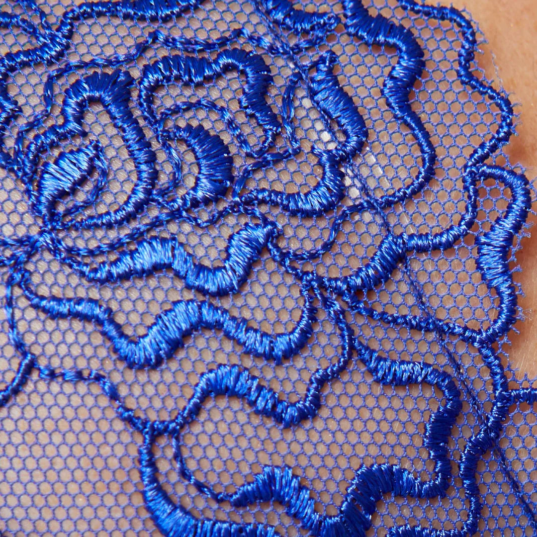 Sheer Mesh Balconette Bra Gorteks Pamela Sapphire - STREET STYLE