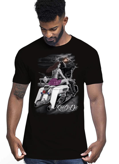 Dead End Skull Motor Tattoo 9050-20 T-shirt Urban Men Uomo 100% Cotone Pettinato JK - STREET STYLE