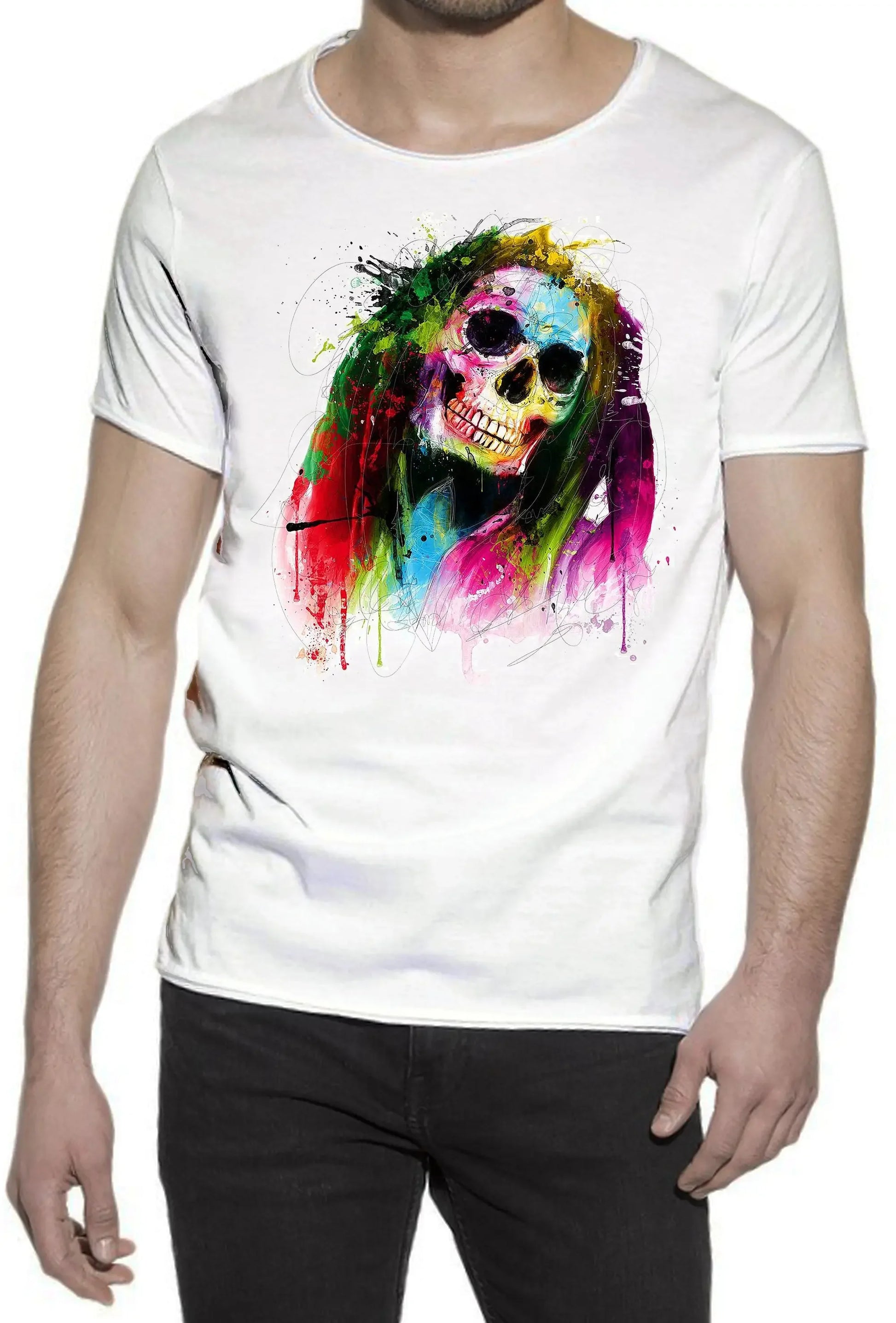 Dead or Alive Color Artistico Stilizzato 18-20-63 T-shirt Urban Slub Men Uomo 100% Cotone Fiammato JK - STREET STYLE