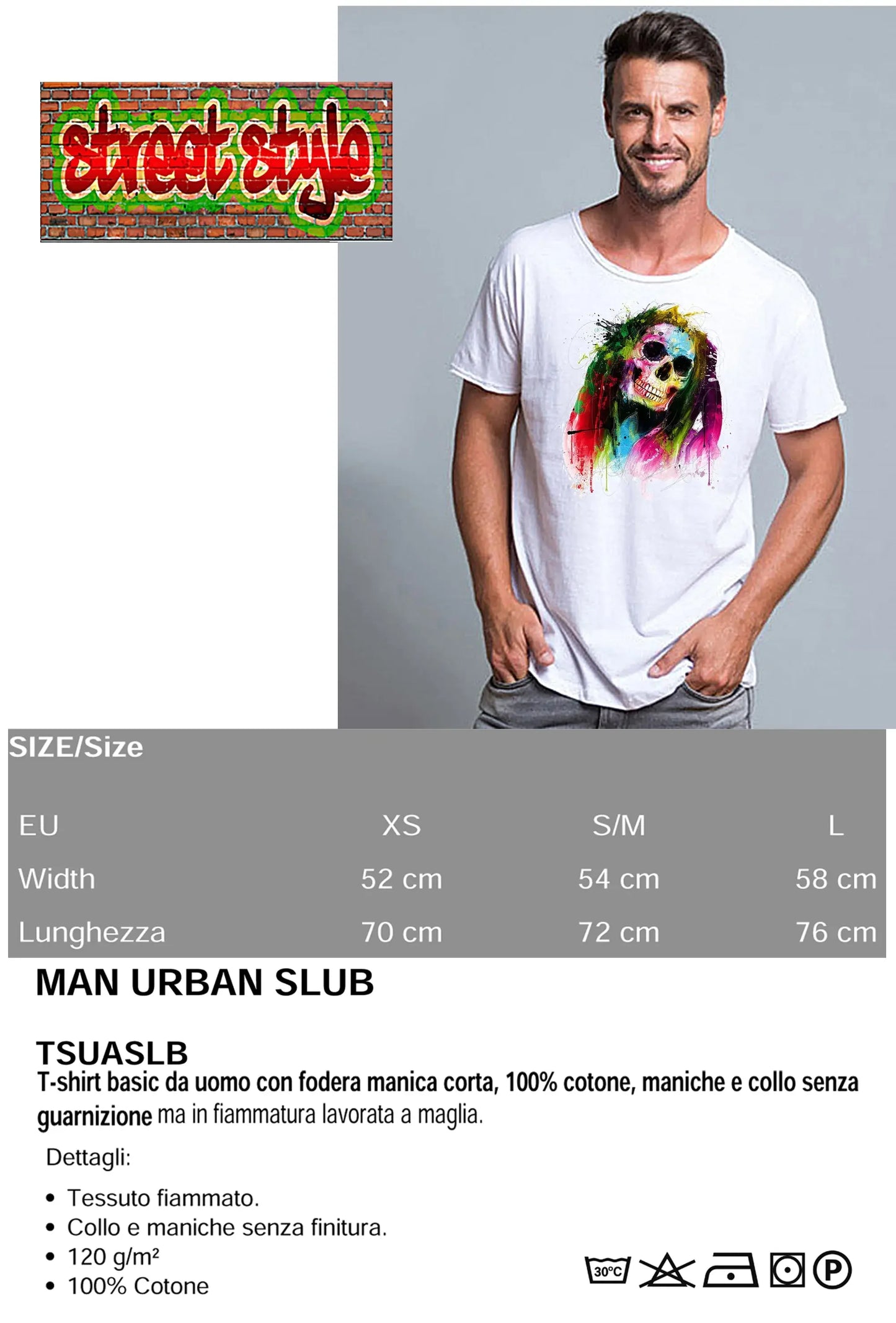 Dead or Alive Color Artistico Stilizzato 18-20-63 T-shirt Urban Slub Men Uomo 100% Cotone Fiammato JK - STREET STYLE