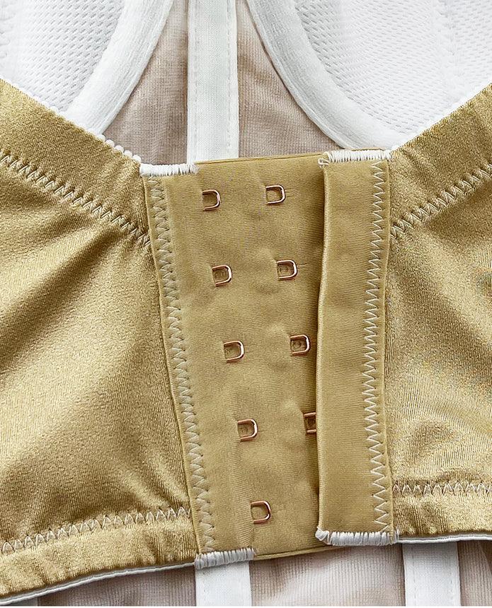 Deep Plunge Lace Bustier Dominique Estrada Gold - STREET STYLE