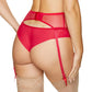 High Waist Sheer Mesh Garter Belt Gorteks Euphoria - STREET STYLE