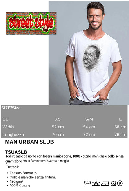 Eddie Murphy The Legend Stilizzato Soggetto Attore 18-37 T-shirt Urban Slub Men Uomo 100% Cotone Fiammato JK - STREET STYLE