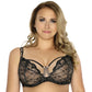 Sheer Lace Full Figure Bra Eir Black - STREET STYLE