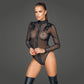Sexy Sheer Zipped Tulle Body Noir Handmade - STREET STYLE