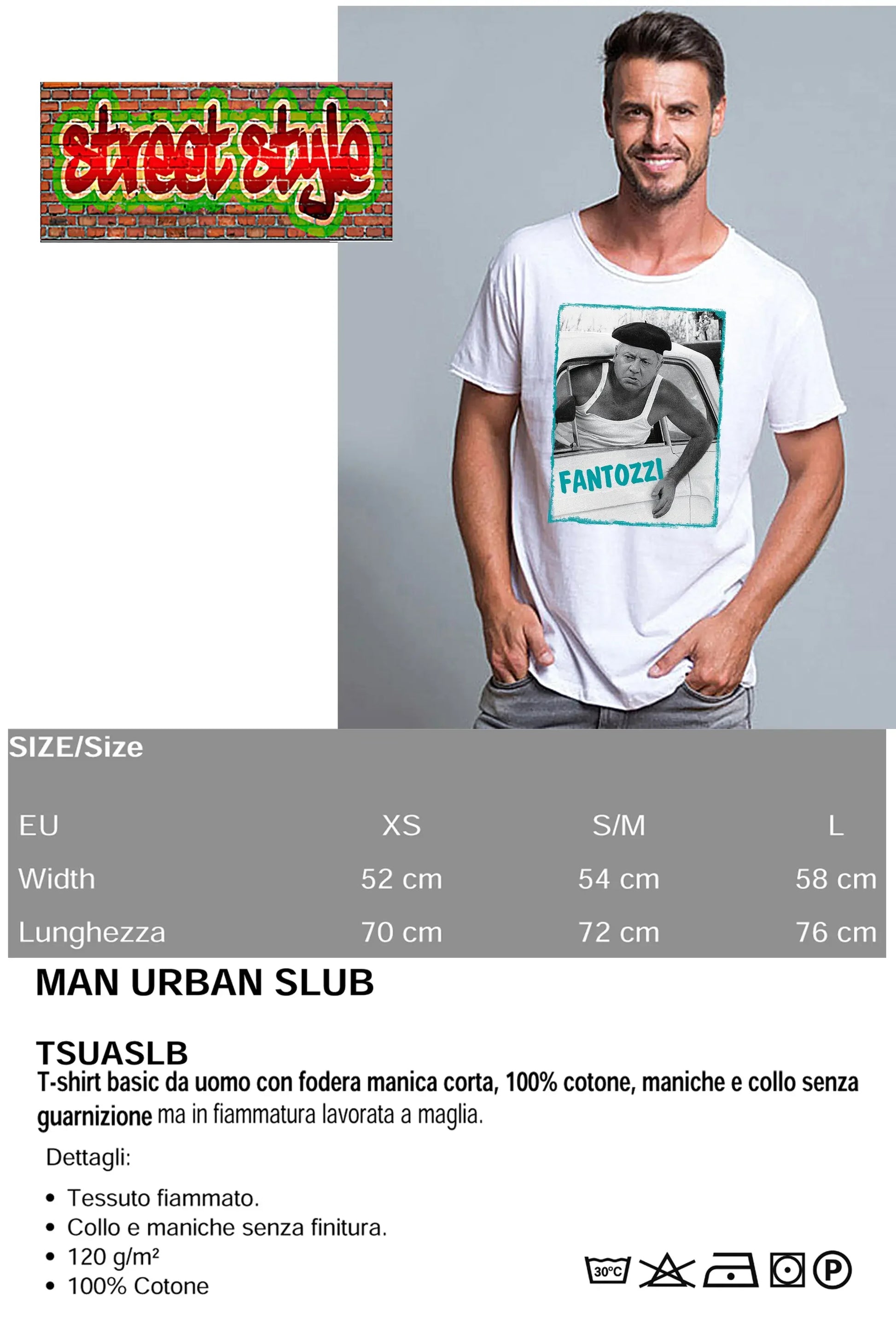 T-shirt Fantozzi The Legend - Uomo 100% Cotone - STREET STYLE