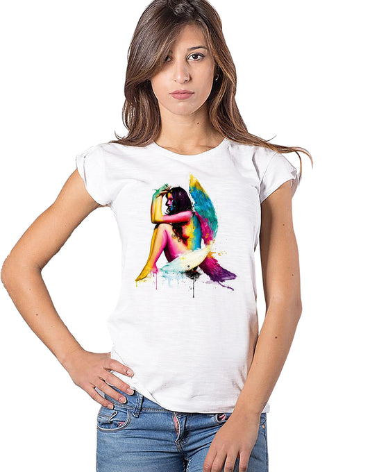 T-shirt Donna Urban Slub 'The Legend' 100% Cotone Fiammato - STREET STYLE