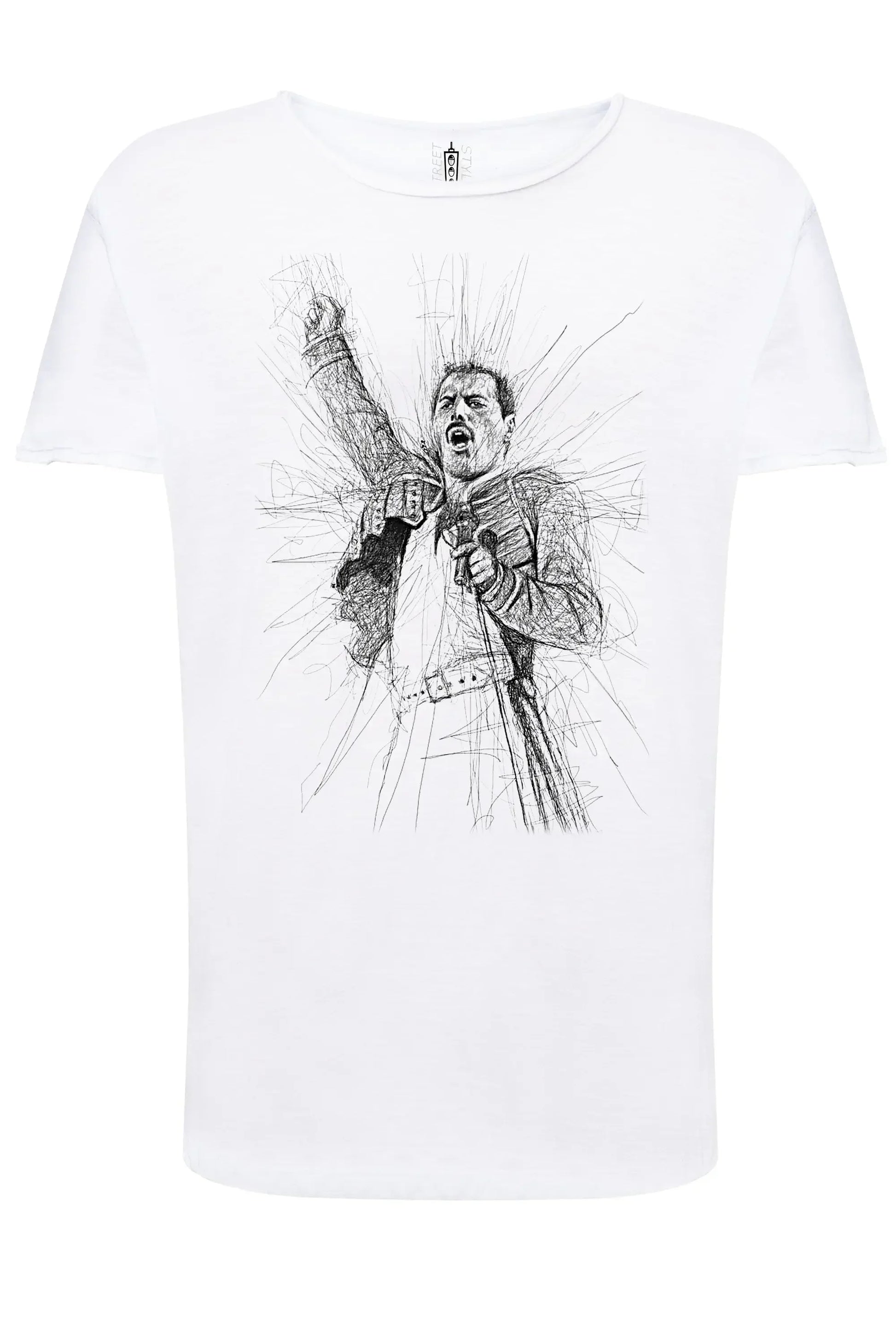 Freddy Mercury Color Artistico Stilizzato 18-58 T-shirt Urban Slub Men Uomo 100% Cotone Fiammato JK - STREET STYLE