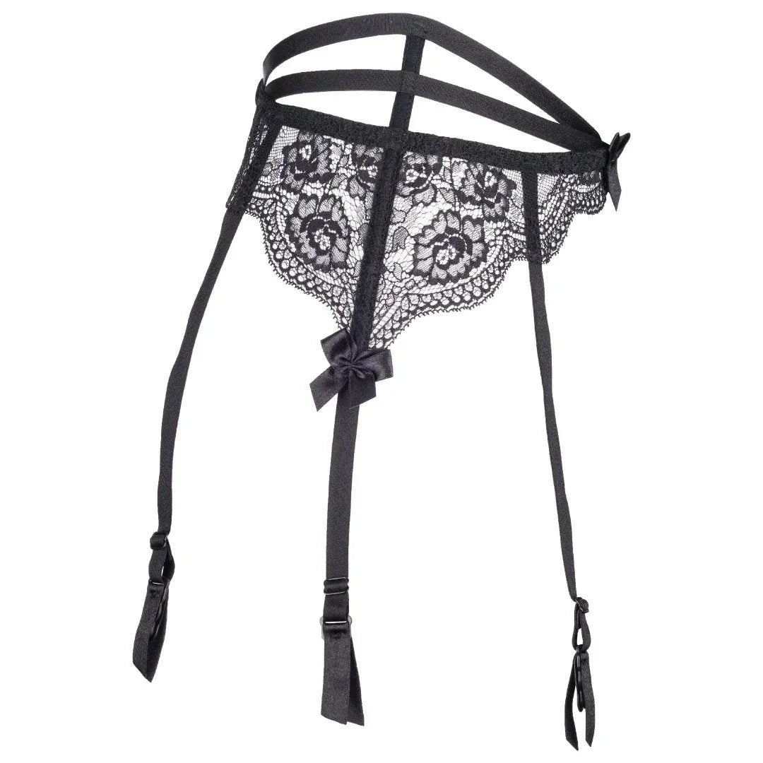 Axami French Kiss Sexy Sheer Lace Garter Belt - STREET STYLE