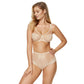 Sheer Lace Plunge Bra Gorteks Gabi Beige - STREET STYLE