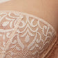 Sheer Lace Plunge Bra Gorteks Gabi Beige - STREET STYLE