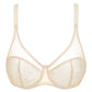Sheer Lace Plunge Bra Gorteks Gabi Beige - STREET STYLE