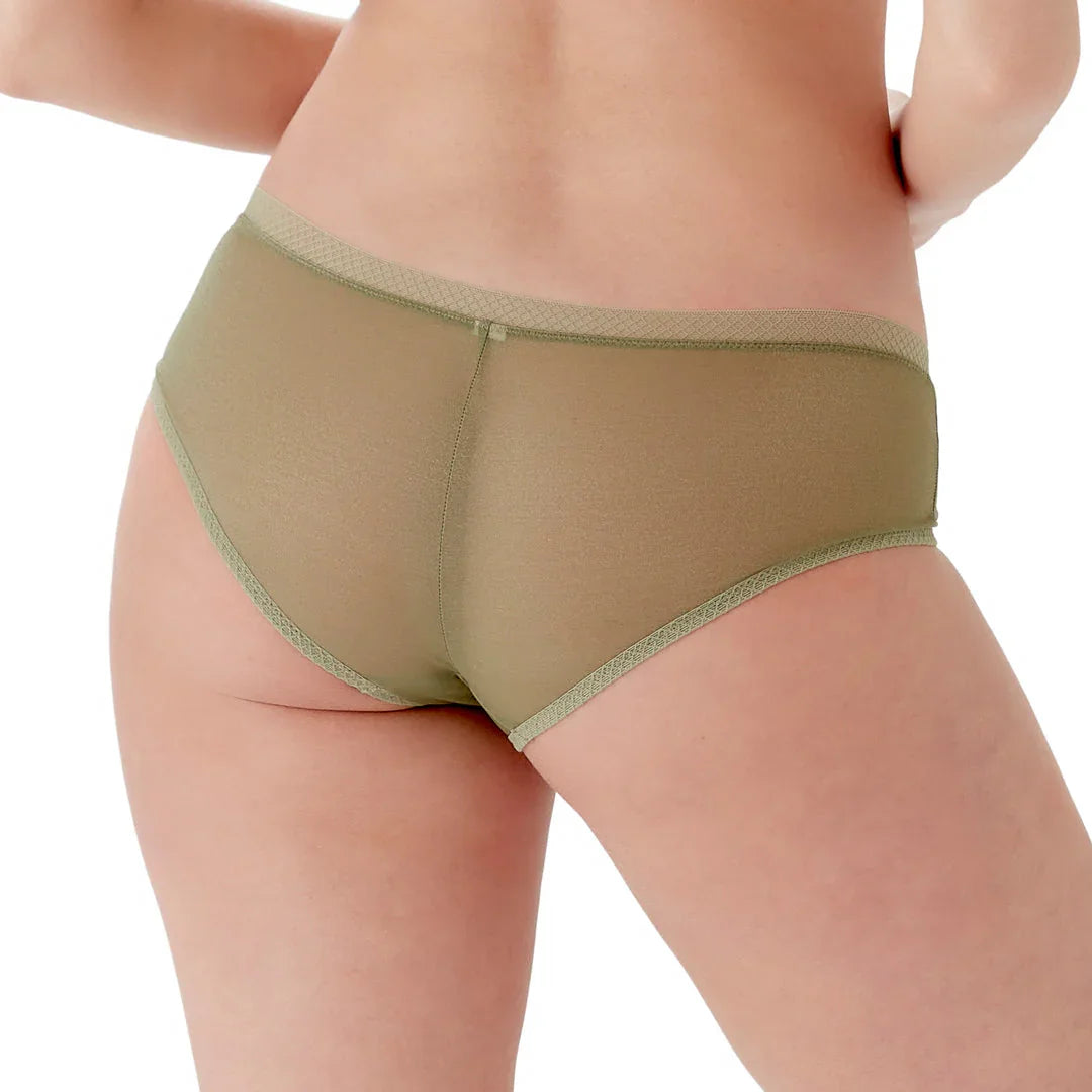 Gossard Glossies Sage Sheer See Through Shorts Panty - STREET STYLE