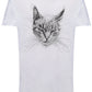 Gatto Stilizzato Color Cantante Soggetto 18-74 T-shirt Urban Slub Men Uomo 100% Cotone Fiammato JK - STREET STYLE