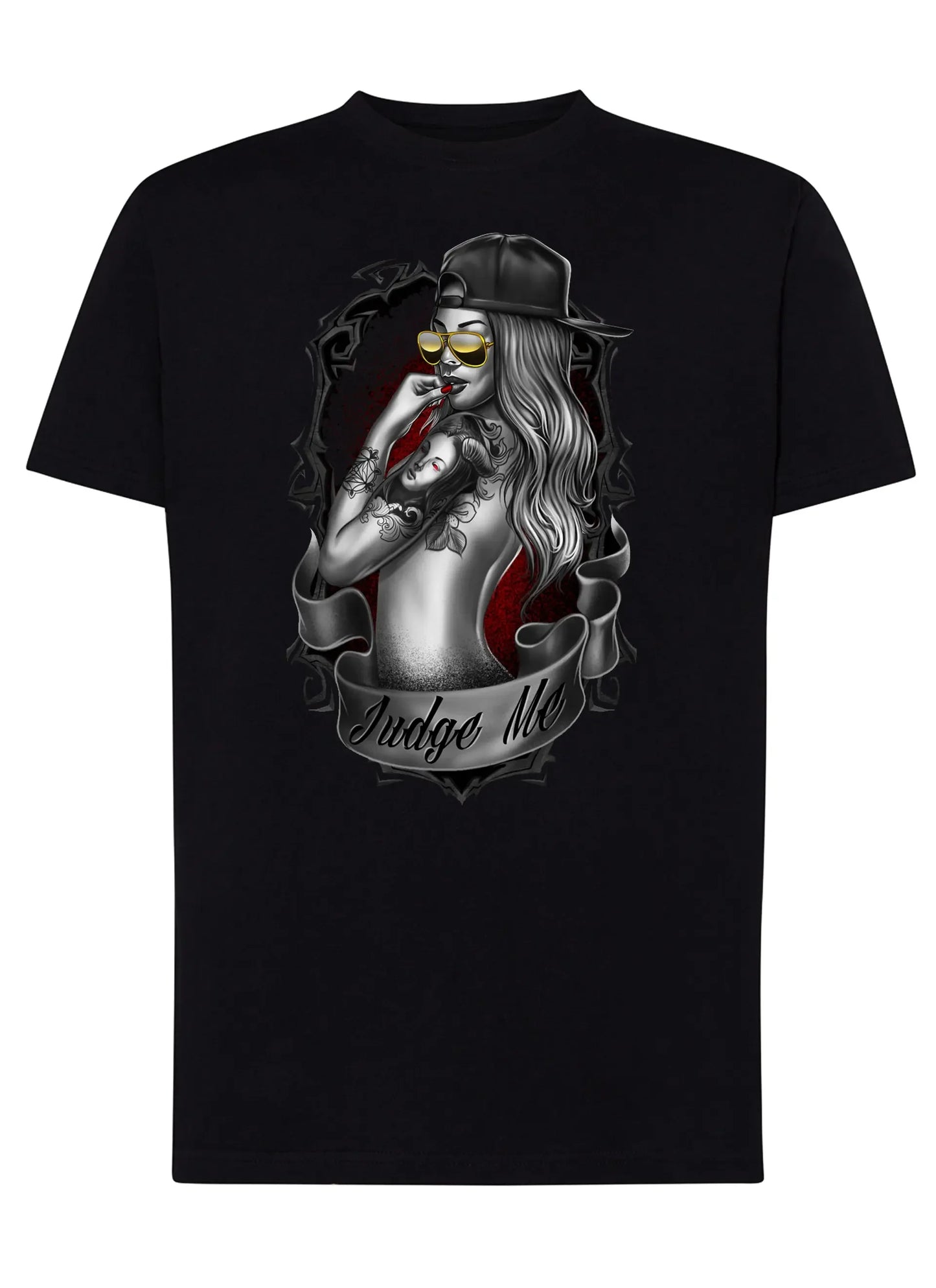 Girl Skull Motor Tattoo 9060 T-shirt Urban Men Uomo 100% Cotone Pettinato JK - STREET STYLE