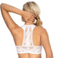 Sheer Lace Wireless Bra Top Gizela White - STREET STYLE