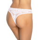 Sheer Lace Peek-a-Boo Thong Panty Gizela White - STREET STYLE