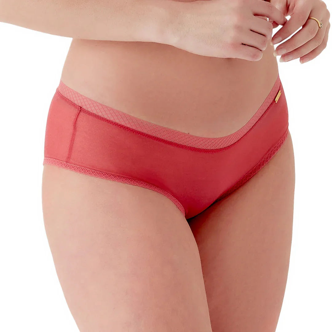 Gossard Glossies Raspberry Sorbet Sheer See Through Shorts Panty - STREET STYLE