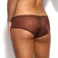 Sheer See Through Shorts Panty Gossard Glossies Brown - STREET STYLE
