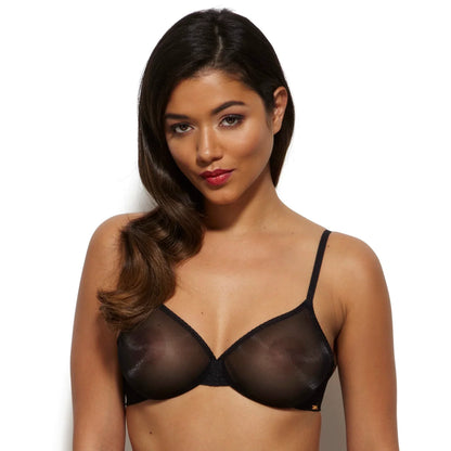 Sheer Molded Bra Gossard Glossies Black - STREET STYLE