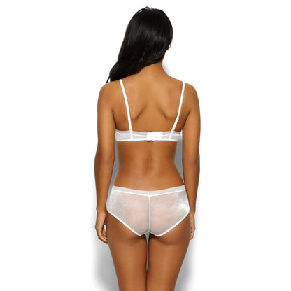 Sheer See Through Shorts Panty Gossard Glossies White - STREET STYLE