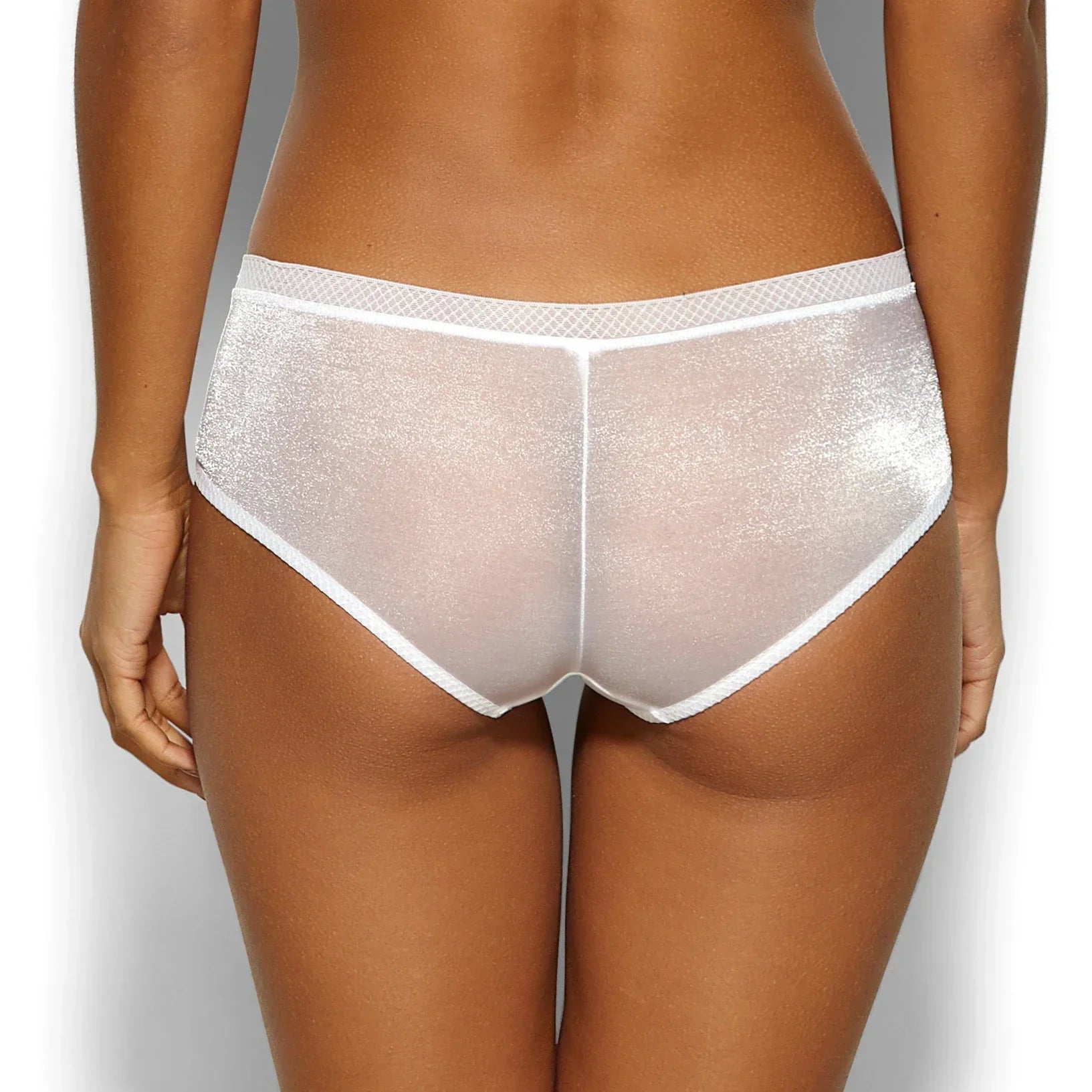 Sheer See Through Shorts Panty Gossard Glossies White - STREET STYLE