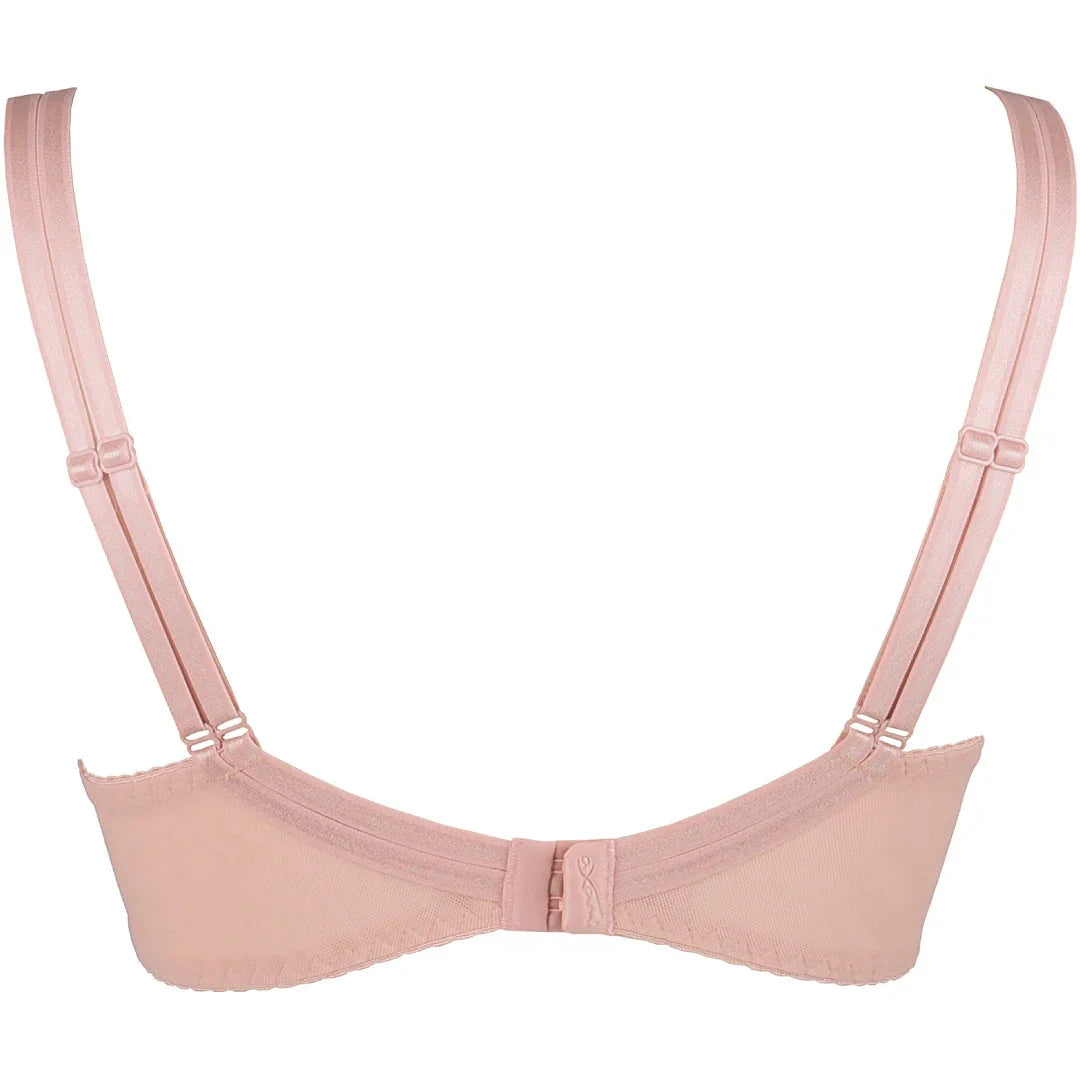 Axami Copper Rose Sheer Mesh Balconette Bra - STREET STYLE